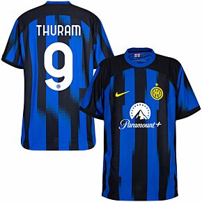 23-24 Inter Milan Dri-Fit ADV Match Home Shirt + Thuram 9 (Official Printing)
