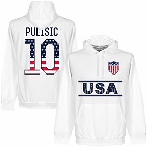 USA Team Pulisic 10 (Independence Day) Hoodie - White
