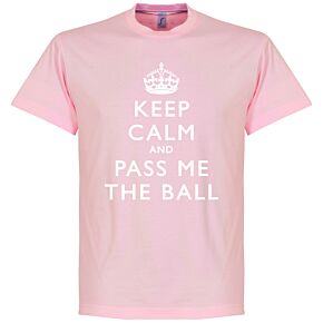 Keep Calm And Pass Me The Ball Tee - Pink