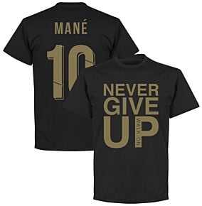Never Give Up Liverpool Mane 10 Tee - Black/Gold