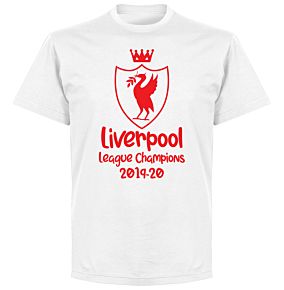 Liverpool 2020 League Champions Crest 2 T-shirt - White