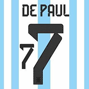 De Paul 7 (2 Star Official Printing) - 22-23 Argentina Home