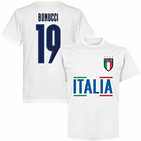 Italy Bonucci 19 Team T-shirt - White