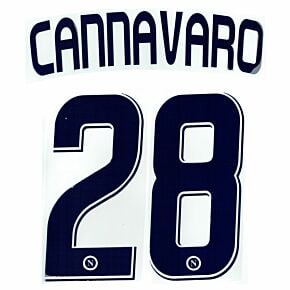 Cannavaro 28 - 07-08 Napoli Away Official Name and Number Transfer