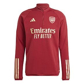 23-24 Arsenal L/S 1/2 Zip Drill Top - Claret Red