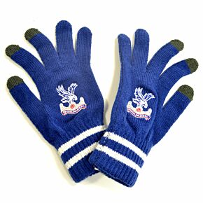Crystal Palace Kniited Gloves - Royal (Touchscreen Compatible)