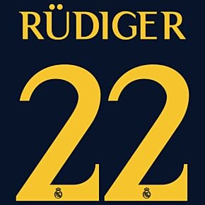 Rüdiger 22 (Official Cup Printing) - 23-24 Real Madrid Away