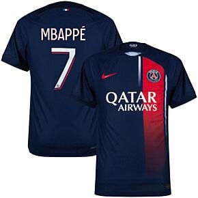 23-24 PSG Dri-Fit ADV Match Home Shirt + Mbappé 7 (Ligue 1)