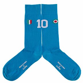 Maradona X Copa Number 10 Napoli Socks  (Size UK 7-11 / EU 40-46)