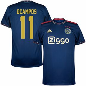 22-23 Ajax Away Shirt + Ocampos 11 (Fan Style)