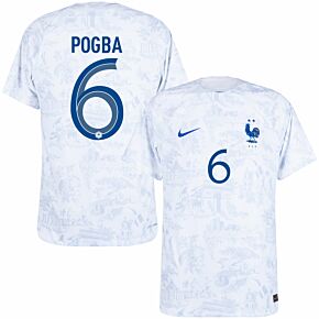 22-23 France Dri-Fit ADV Match Away Shirt + Pogba 6 (Official Printing)
