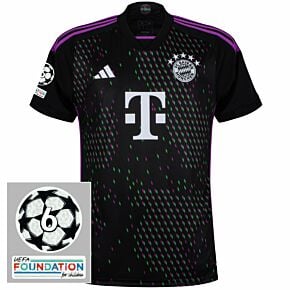23-24 Bayern Munich Away Shirt + UCL 6 Times Starball & UEFA Foundation Patches