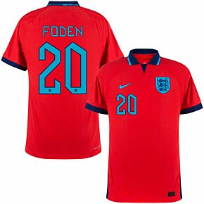 22-23 England Dri-Fit ADV Match Away Shirt + Foden 20 (Official Printing)