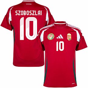 24-25 Hungary Home Shirt + Szoboszlai 10 (Official Printing)