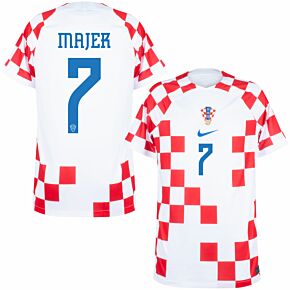 22-23 Croatia Home Shirt + Majer 7 (Official Printing)