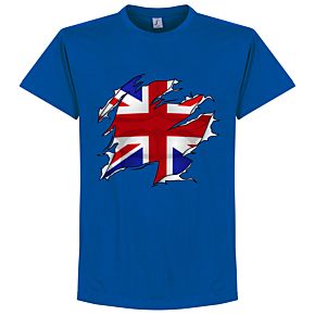 Great Britain Ripped Flag KIDS Tee - Royal