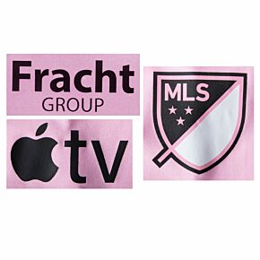 MLS, Apple TV & Fracht Group Official Sleeve Sponsors - 2023 Inter Miami Home