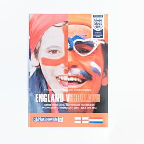 England vs Holland - International Friendly at White Hart Lane Program, 8/15/01