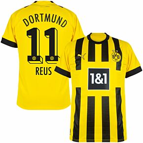 22-23 Borussia Dortmund Home Shirt + Reus 11 (Official Printing)