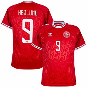 24-25 Denmark Home Shirt + Højlund 9 (Official Printing)