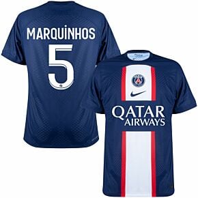 22-23 PSG Dri-Fit ADV Match Home Shirt + Marquinhos 5 (Ligue 1)