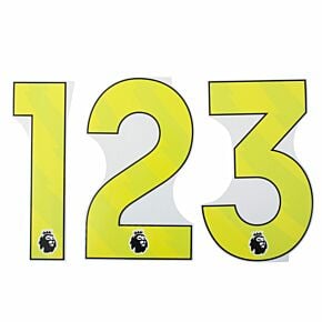 23-24 Premier League Official Adult Player Numbers - Yellow