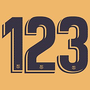 22-23 Barcelona Away Official La Liga Numbers (270mm)