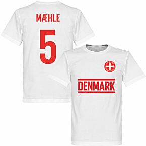 Denmark Maehle 5 14 Team KIDS T-shirt - White