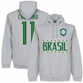 Brazil Coutinho 11 Team Hoodie - Grey