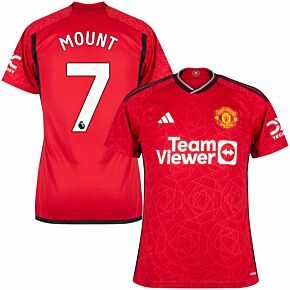 23-24 Man Utd Home KIDS Shirt + Mount 7 (Premier League)