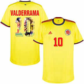 2021 Colombia Home Shirt + Valderrama 10 (Gallery Style Printing)
