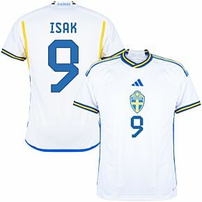 22-23 Sweden Away Shirt + Isak 9 (Official Printing)