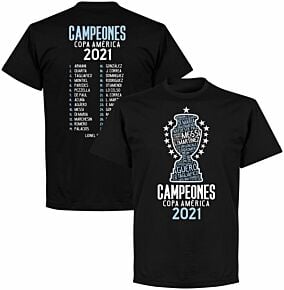 Argentina 2020 Copa America Champions Squad T-shirt - Black