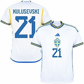 22-23 Sweden Away Shirt + Kulusevski 21 (Official Printing)