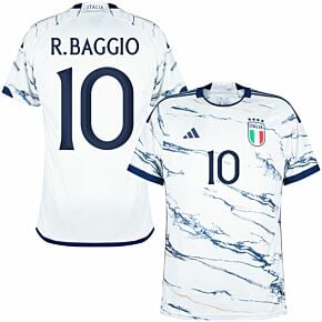 23-24 Italy Away Shirt + R.Baggio 10 (Official Printing)
