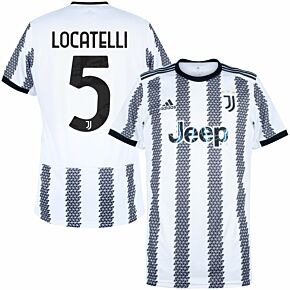 22-23 Juventus Home Shirt + Locatelli 5 (Official Printing)