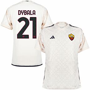 23-24 AS Roma Away Shirt + Dybala 21 (Official Printing)