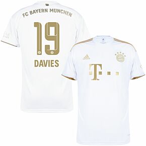 22-23 Bayern Munich Away Shirt + Davies 19 (Official Printing)