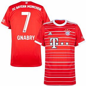 22-23 Bayern Munich Home Shirt + Gnabry 7 (Official Printing)