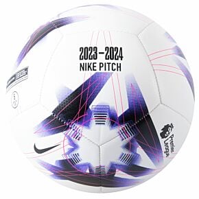 23-24 Premier League Pitch Football - (Size 5) - White/Fierce Purple/White