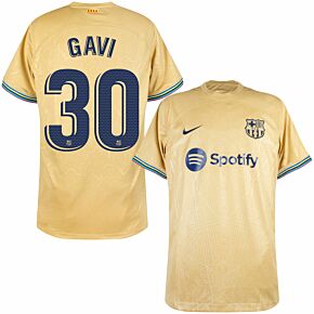 22-23 Barcelona Away Shirt + Gavi 30 (La Liga)