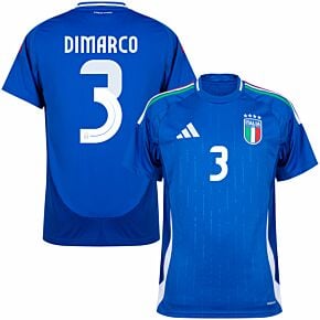 24-25 Italy Home Shirt + Dimarco 3 (Official Printing)