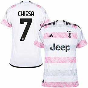 23-24 Juventus Away Authentic Shirt + Chiesa 7 (Official Printing)
