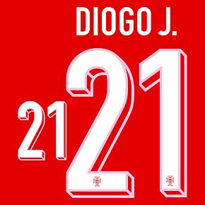 Diogo J. 21 (Official Printing) - 24-25 Portugal Home