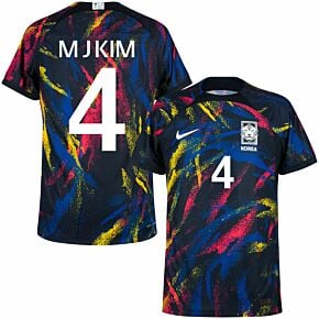 22-23 South Korea Dri-Fit ADV Match Away Shirt + M J Kim 4 (Official Printing)
