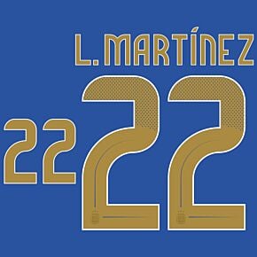 L.Martínez 22 (Official Printing) - 24-25 Argentina Away