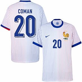 24-25 France Dri-Fit ADV Match Away Shirt + Coman 20 (Official Printing)