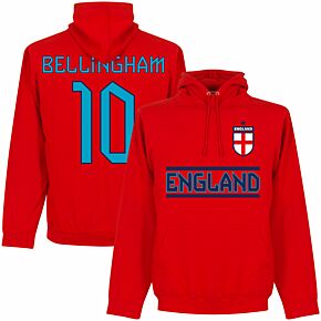 England 2022 Team Bellingham 10 Hoodie - Red