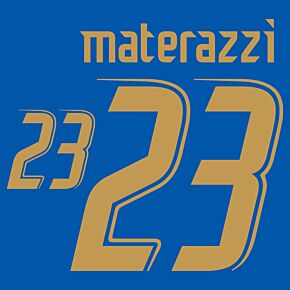 Materazzi 23 (2006 Retro Printing) - Italy Home
