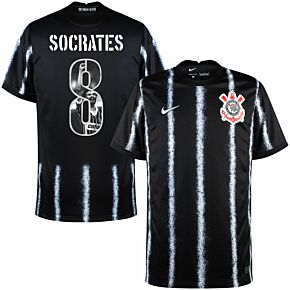 21-22 Corinthians Away Shirt + Socrates 8 (Gallery Style Printing)
